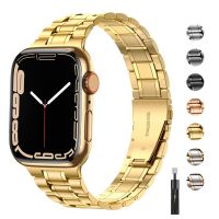 [HOT EWSGWJKKAI HOT] สายสแตนเลสสำหรับ Apple Watch Band 44มม. 40มม. 45มม. 41มม. 42มม. 38มม. 41 44 45มม. สร้อยข้อมือโลหะ IWatch Series 3 4 5 6 SE 7 8