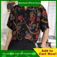 เสื้อฤดูร้อน MARUHOOL ผู้ชายอินเทรนด์เสื้อช่างทำผมไนท์คลับของผู้ชาย,เสื้อไนท์คลับเสื้อแขนยาวรัดรูปหลวมเสื้อเชิ๊ตลายดอกไม้ย้อมสีเนกไททรงแคบ
