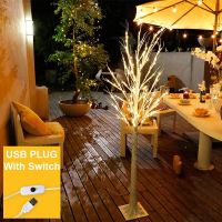 90cm LED Birch Tree Night Light with On/Off Switch USB Power Bonsai Twig Lamp for Indoor Outdoor Home Party Christmas Decoration Ceiling Lights