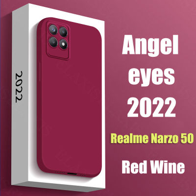 เคสนิ่มสำหรับ Realme 8i/Realme Narzo 50,เคสโทรศัพท์ฝาหลังป้องกันเต็มรูปแบบเลนส์ออกแบบ Angel Eyes แบบกันกระแทก