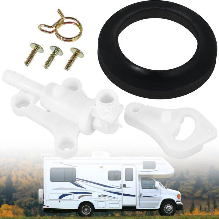 RV Toilet Valve Kit Fit Professional Camper Toilet Water Valve Plastic