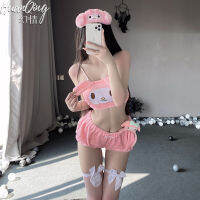 ชุดชั้นในเซ็กซี่ฤดูใบไม้ร่วงและฤดูหนาวชุดการ์ตูน Yugui Dog Sexy Mereti Kuromi Shorts Set