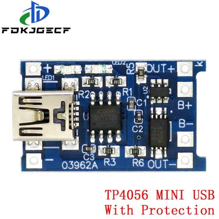 แผงวงจรชาร์จโมดูลชาร์จขนาดเล็ก-type-c-usb-5v-1a-18650-tp4056-5v-พร้อมวงจรป้องกันฟังก์ชั่นคู่-ทำงานคู่วงจรรวม5ชิ้น