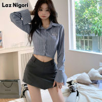 Laz Nigori ขนาดใหญ่,ไขมันเล็กน้อย,เย็บปักถักร้อย,ลายเส้น,เอว,บาง,เสื้อแขนยาว,รูปตัววีของผู้หญิง,เอวสูง,กางเกงกระโปรงเข้ากับทุกชุด