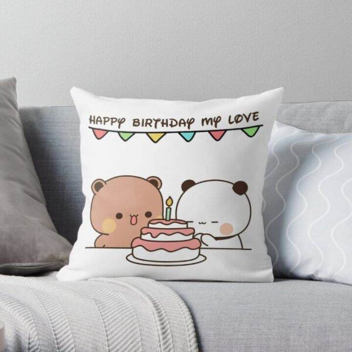 panda-bear-hug-bubu-duda-mochi-peach-cat-throw-pillow-bedroom-sofa-anime-bed-fashion-pillowcase