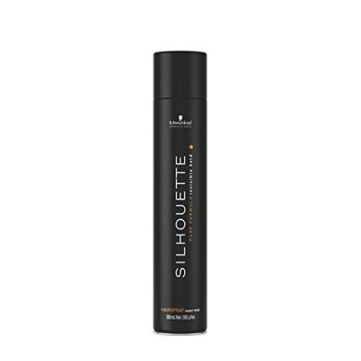 Schwarzkopf Super Hold Hairspray Professional Silhouette สเปรย์ฝุ่นชวาสคอฟ แต่งทรงผม ให้อยู่ทรง สูตรบางเบา 500 ml. 463996