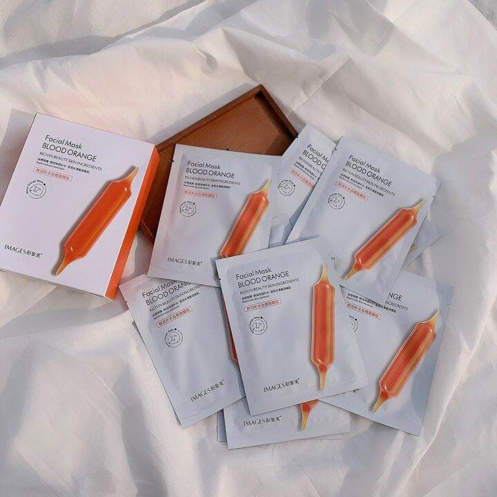 พร้อมส่ง-มาร์กหน้าแผ่นส้ม-images-facial-mask-blood-orange