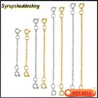 SYRUPSHADDOCKING สแตนเลสโซ่ Extender เงินทอง การค้นพบเครื่องประดับและส่วนประกอบ เครื่องประดับ Extender ห่วงโซ่ความปลอดภัย Extender สำหรับสร้อยคอสร้อยข้อมือ DIY