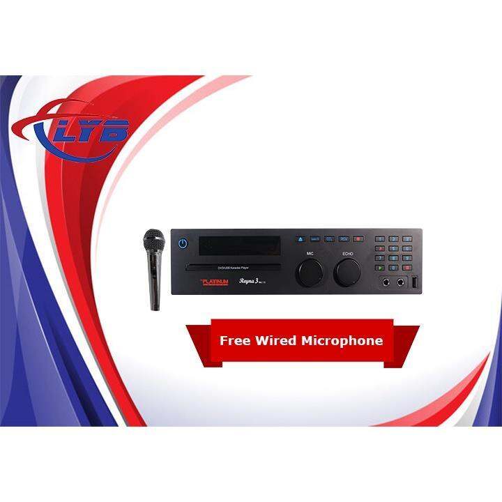 The new 2022 The Platinum Reyna 3 DVD Karaoke Player with Free Wired