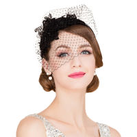 FS Fascinators Black With Veil White Wedding Hats Mesh Gauze Patchwork Women Pillbox Hat Party Formal Cocktail Church For Ladies