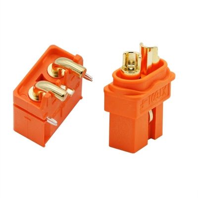 XT60I-F female orange gold-plated intelligent lithium plug 2 power supply 1 data pin welding wire with sheath