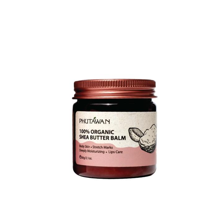 phutawan-100-organic-shea-butter-ภูตะวัน-เชียร์บัตเตอร์ออแกนิค-ใช้ได้ทุกเพศทุกวัย-ใช้ได้ตั้งแต่เด็กแรกเกิด-60g