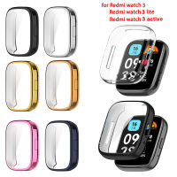 เคสป้องกันสำหรับ Redmi Watch 3 /Redmi Watch 3 Act/redmi Watch 3 Lite Smartwatch 3 Lite ฝาครอบป้องกันกันชนเคลือบโลหะ