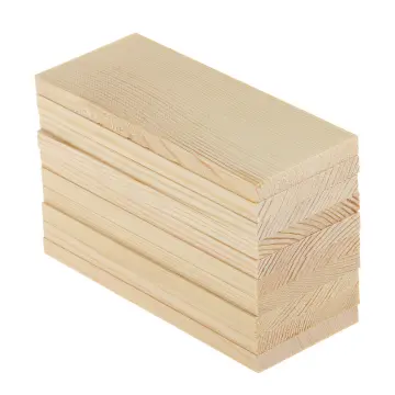 10pcs 20x20x0.2cm Basswood Sheets Unfinished Wood Board, Rectangle