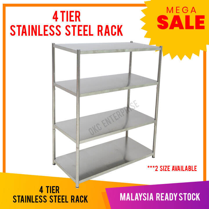 4 Tier Stainless Steel Rack / 4 Layer Stainless Steel Rack / Kitchen