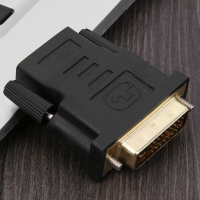 Kabel adaptor konverter laki-laki yang kompatibel dengan HDMI betina ke DVI 24 1Pin terhubung