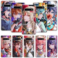 [HOT 2023] แฟชั่น Genshin Impact เคสโทรศัพท์สำหรับ Samsung Galaxy S20 FE S10 Plus S21 S22 S23 Ultra S10E S9 S8 S7 Edge เคสโทรศัพท์วิบวับ Coque สำหรับ