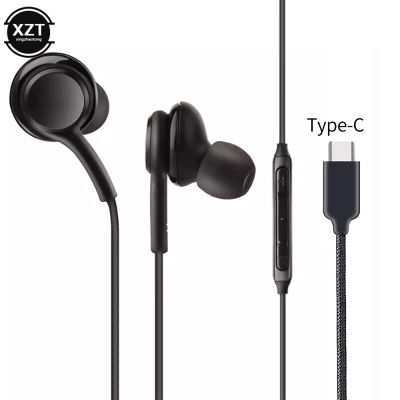 หูฟังแบบมี（A LOVABLE）สาย USB Type C หูฟังสำหรับซัมซุง Galaxy Note S9 S8 S10บวก S20ชุดหูฟังพร้อมไมโครโฟนหูฟังกันเสียงรบกวนมาก
