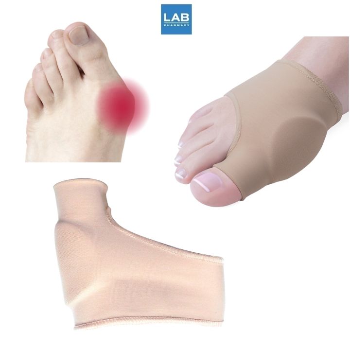 deramed-footcare-protective-bunion-sleeve-1pcs-box-เดอราเมด-อุปกรณ์ผ้ายืดสวมเท้าแบบมีเจลสำหรับนิ้วหัวแม่เท้าเอียง-1ชิ้น-กล่อง