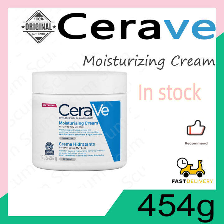CeraVe Moisturizing Cream with Hyaluronic Acid and Ceramides Face and