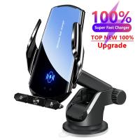 Car Phone Holder Wireless Charger 15W Fast Charging Station For iPhone 14 13 12 11 Pro Max Samsung S21 S22 S23 Ultra Note10 Plus