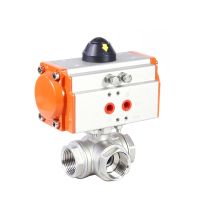 【hot】♟  2-1/2  Pneumatic Three-Way T/L type Female Thread Acting quick cut-off ball valves