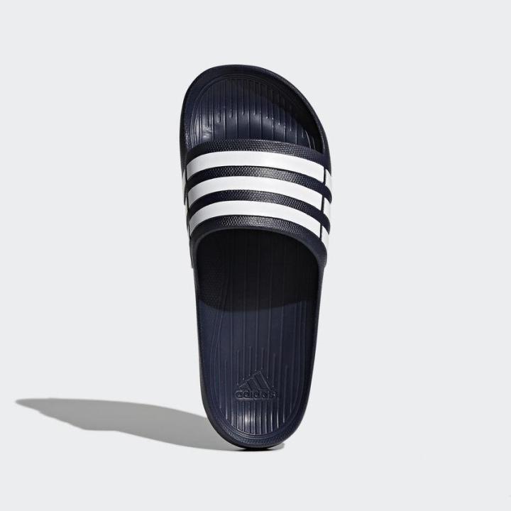 รองเท้าแตะ-adidas-duramo-slide-สีกรมแถบขาว