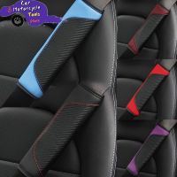 ▬ Car Seat Belt Cover Carbon Fiber Leather Universal Auto Seat Belt Covers Shoulder Protection