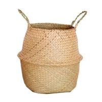 Seagrass Wickerwork Basket Rattan Hanging Flower Pot Dirty Laundry Hamper Storage Basket Dropshipping