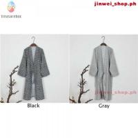 COD DTRUTYUYTUU Jinღ Bathrobe Home Kimono Pajamas Lounge wear Men Casual Yukata Japanese Bathrobe Long Nightwear ❤ baU9