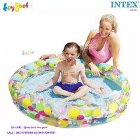 Intex ส่งฟรี สระน้ำ สระเป่าลม ลายทรงกลมหลากสี 1.22x0.25 ม. รุ่น 59421