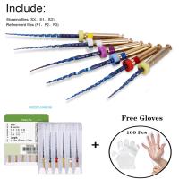 6PCS/Box Free Glove 100Pcs Ni Ti Root Canal FileCan Bend for Large Taper Ni Ti Root Canal File for Enlarging Needle Materials