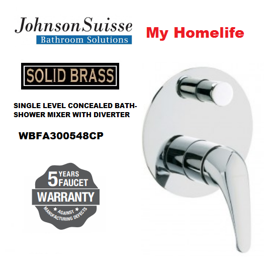 JOHNSON SUISSE WBFA300548CP GENOVA CONCEALED BATHSHOWER MIXER WITH