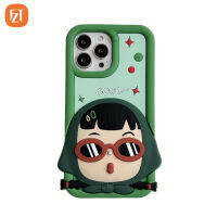 FZT 3D เคสโทรศัพท์สำหรับหญิงสาวน่ารักแว่นตากันแดดซิลิโคนนิ่มน่ารักสำหรับ iPhone 14 Pro Max เคสแฟชั่นที่สร้างสรรค์ฝาครอบโทรศัพท์สำหรับ iPhone 13 12 Pro Max