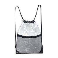 New Transparent Drawstring Backpack School Tote Gym Bag Sport Pack