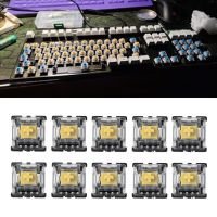 【♘COD Free Cas♘】 biyangbiao 10ชิ้นคีย์บอร์ดแบบกลไก Gateron Mx 3 Pin สวิตช์สีเหลืองโปร่งใส