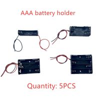 5PCS 1/2/3/4 Slot AAA Battery Case Battery Box AAA Battery Holder With Leads With 1 2 3 4 Slots AAA drop