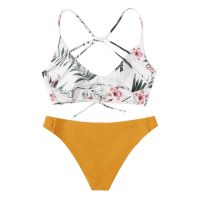 LP(HOT SALE)loral Random Print Bikini Set Push-Up Swimsuit Beachwear Padded Swimwear#littleshopping