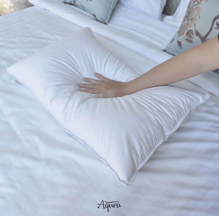 elga-bedding-หมอนโรงแรม-หมอนไมโครเจล-micro-gel-1600-g-หมอนขนห่านเทียม-หมอนหนุนโรงแรม-หมอนสุขภาพ-กันไรฝุ่น-นุ่มฟูแน่น-hotel-firm-pillow