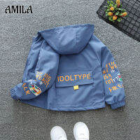 AMILA ชายเสื้อแจ็คเก็ตบางเสื้อกันหนาวหมวกเวอร์ชั่นเกาหลีของใหม่พายุแจ็คเก็ตเด็กระบายอากาศชุดลำลอง