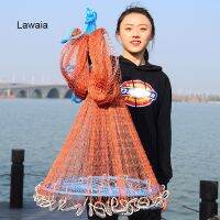 【LZ】✢✹  Lawaia Cast Network with Steel Pendant Braided Line Hand Throw Fishing Net with Big Plastic Blue Ring Network Outdoor New