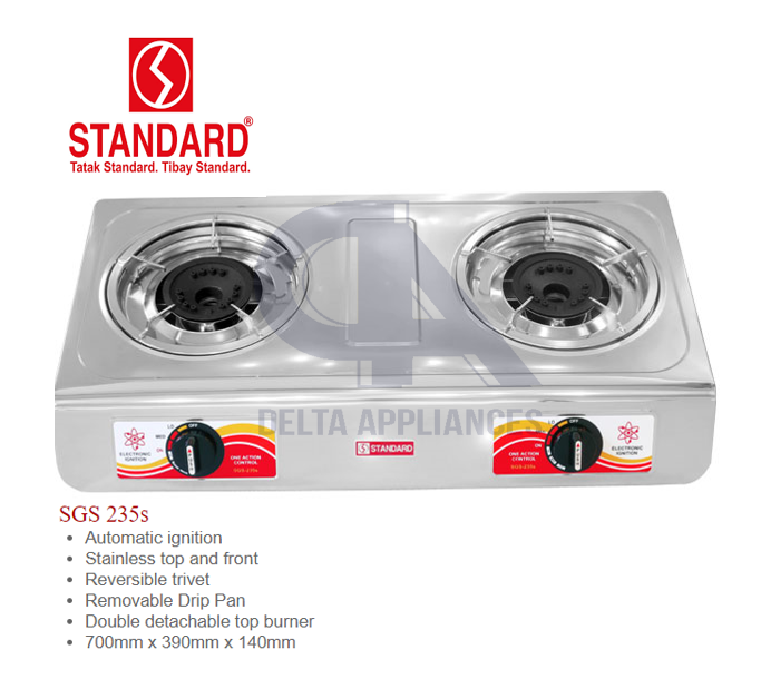 Standard SGS 235S Double Burner Gas Stove Lazada PH