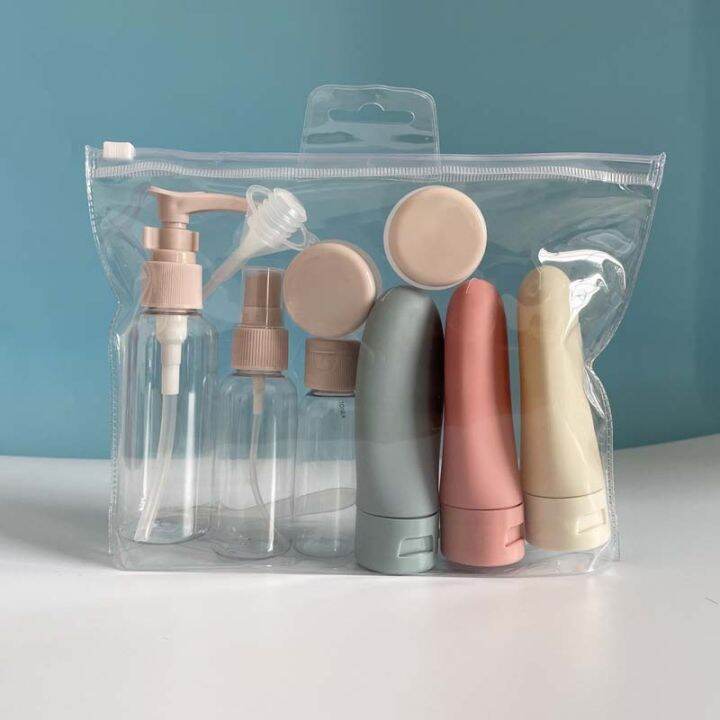 Travel Refillable Bottle Set Spray Lotion Shampoo Shower Gel Tube ...