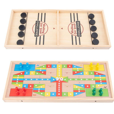 2 in 1 Lude Table Soccer Fast Hockey Sling Puck Game Ludo Game Toys Board Game Table Games Toys For Children Family