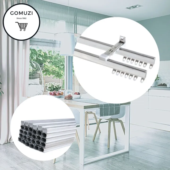 Rel Langsir Aluminium Set Lengkap Jenis Single/Double MF (Aluminium