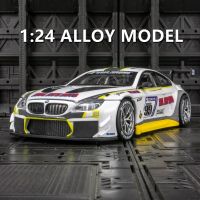 Diecasts &amp; พาหนะของเล่น M6 1:24โมเดลรถอัลลอยรถแข่ง GT3โลหะจิ๋วสปอร์ตรถสะสมของขวัญคริสต์มาส Hottoys