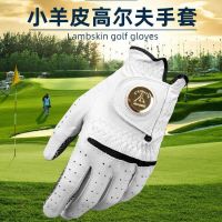 ★New★ PE golf gloves imported lambskin breathable wear-resistant non-slip belt mark golf sports gloves