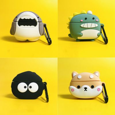 for Apple AirPods 1 2 3 Airpod Pro 3D Avocado Shark Corgi Dog Key Chain Wireless Earphone Bluetooth Headset Case Silicone Cover Headphones Accessories