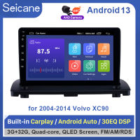 Seicane 9 นิ้ว 2.5D QLED หน้าจอสัมผัส Android 13.0 รถวิทยุ GPS 2004 2005 2006 2007 2008 2014 วอลโว่ XC90 ระบบนำทางบลูทู ธ กระจกลิงค์ OBD2 DVR กล้องสำรองทีวี 4G WIFI USB Built-in Carplay