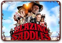 Tanlinxin Blazing Saddles(1974) ภาพยนตร์วินเทจป้ายโลหะดีบุกคลาสสิก-8X12นิ้วห้องนอนตกแต่งบ้านในชนบทและศิลปะผนังบ้านไร่